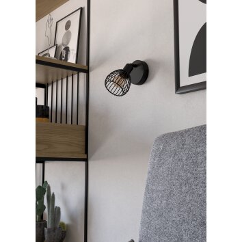 Eglo verlichting SONNINO Plafondspot, Wandlamp Zwart