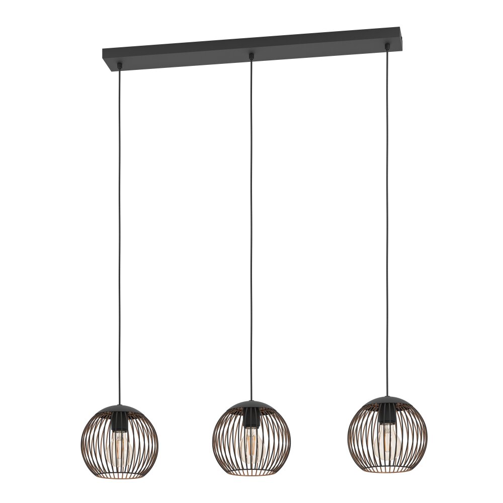 Eglo verlichting ALMANZORA Hanglamp Koperkleurig, Zwart main product photo