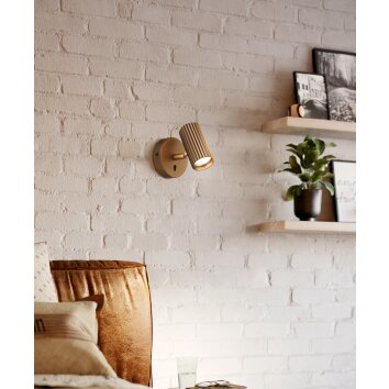 Eglo verlichting PORTILLO Wandlamp Messing Eglo verlichting PORTILLO Wandlamp Messing