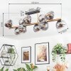 Gastor Plafondlamp, Kogellampje Goud, Zwart, 10-lichts