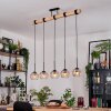 Koyoto Hanglamp, Kogellampje, Hanglamp Natuurlijke kleuren, Zwart, 5-lichts