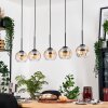Koyoto Hanglamp, Kogellampje, Hanglamp Natuurlijke kleuren, Zwart, 5-lichts