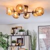 Ripoll Plafondlamp, Kogellampje Amber, 6-lichts