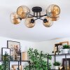 Ripoll Plafondlamp, Kogellampje Amber, 6-lichts