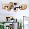 Ripoll Plafondlamp, Kogellampje Amber, 6-lichts