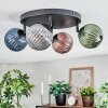 Chehalis Plafondlamp, Kogellampje Blauw, Groen, Koperkleurig, Rookkleurig, 4-lichts Chehalis Plafondlamp, Kogellampje Blauw, Groen, Koperkleurig, Rookkleurig, 4-lichts