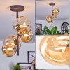 Chehalis Plafondlamp, Kogellampje 33 cm Amber, 4-lichts