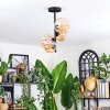 Chehalis Plafondlamp, Kogellampje 33 cm Amber, 4-lichts