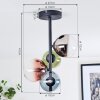 Chehalis Plafondlamp, Kogellampje 27 cm Blauw, Chroom, Groen, Duidelijk, Koperkleurig, Rookkleurig, 4-lichts