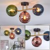 Gastor Plafondlamp, Kogellampje Goud, Zwart, 3-lichts
