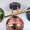 Gastor Plafondlamp, Kogellampje Goud, Zwart, 3-lichts