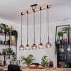Ripoll Hanglamp, Kogellampje, Hanglamp Natuurlijke kleuren, Zwart, 5-lichts