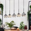 Ripoll Hanglamp, Kogellampje, Hanglamp Natuurlijke kleuren, Zwart, 5-lichts