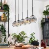 Ripoll Hanglamp, Kogellampje, Hanglamp Natuurlijke kleuren, Zwart, 5-lichts