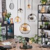 Koyoto Hanglamp, Kogellampje, Hanglamp Goud, Zwart, 5-lichts