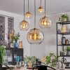 Koyoto Hanglamp, Kogellampje, Hanglamp Goud, Zwart, 5-lichts