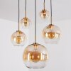 Koyoto Hanglamp, Kogellampje, Hanglamp Goud, Zwart, 5-lichts
