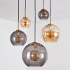 Koyoto Hanglamp, Kogellampje, Hanglamp Goud, Zwart, 5-lichts