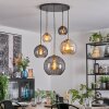 Koyoto Hanglamp, Kogellampje, Hanglamp Goud, Zwart, 5-lichts