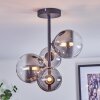 Chehalis Plafondlamp, Kogellampje 33 cm Duidelijk, Rookkleurig, 4-lichts