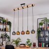 Ripoll Hanglamp, Kogellampje, Hanglamp Natuurlijke kleuren, Zwart, 5-lichts
