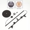 Koyoto Kogellampje, Staande lamp Amber, Rookkleurig, 5-lichts
