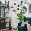 Koyoto Kogellampje, Staande lamp Blauw, Goud, Koperkleurig, 5-lichts