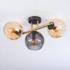 Koyoto Plafondlamp, Kogellampje Goud, Zwart, 3-lichts