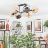 Koyoto Plafondlamp, Kogellampje Amber, Chroom, Rookkleurig, 8-lichts