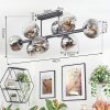 Ripoll Plafondlamp, Kogellampje Chroom, Duidelijk, Rookkleurig, 8-lichts
