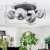 Chehalis Plafondlamp, Kogellampje Rookkleurig, 4-lichts