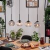 Koyoto Hanglamp, Kogellampje, Hanglamp Natuurlijke kleuren, Zwart, 4-lichts