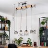 Koyoto Hanglamp, Kogellampje, Hanglamp Natuurlijke kleuren, Zwart, 4-lichts