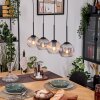 Koyoto Hanglamp, Kogellampje, Hanglamp Natuurlijke kleuren, Zwart, 4-lichts