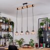 Koyoto Hanglamp, Kogellampje, Hanglamp Natuurlijke kleuren, Zwart, 4-lichts