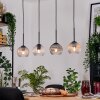 Koyoto Hanglamp, Kogellampje, Hanglamp Natuurlijke kleuren, Zwart, 4-lichts