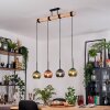 Koyoto Hanglamp, Kogellampje, Hanglamp Natuurlijke kleuren, Zwart, 4-lichts
