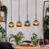 Koyoto Hanglamp, Kogellampje, Hanglamp Natuurlijke kleuren, Zwart, 4-lichts