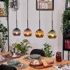 Koyoto Hanglamp, Kogellampje, Hanglamp Natuurlijke kleuren, Zwart, 4-lichts