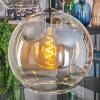 Koyoto Hanglamp, Kogellampje, Hanglamp 45 cm Amber, Duidelijk, Rookkleurig, 5-lichts