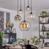 Koyoto Hanglamp, Kogellampje, Hanglamp 45 cm Amber, Duidelijk, Rookkleurig, 5-lichts