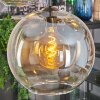 Koyoto Hanglamp, Kogellampje, Hanglamp 45 cm Amber, Duidelijk, 5-lichts