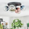 Chehalis Plafondlamp, Kogellampje Blauw, Groen, Duidelijk, Koperkleurig, 4-lichts