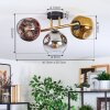 Ripoll Plafondlamp, Kogellampje Goud, Zwart, 3-lichts