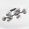 Ripoll Plafondlamp, Kogellampje Chroom, Duidelijk, Rookkleurig, 8-lichts