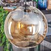 Koyoto Hanglamp, Kogellampje, Hanglamp 45 cm Amber, Chroom, Duidelijk, Rookkleurig, 5-lichts