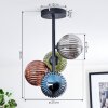 Chehalis Plafondlamp, Kogellampje Blauw, Groen, Koperkleurig, Rookkleurig, 4-lichts