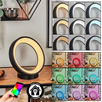 Delor Tafellamp LED Zwart, 1-licht, Kleurwisselaar Delor Tafellamp LED Zwart, 1-licht, Kleurwisselaar