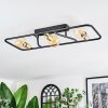 Moral Plafondlamp Messing, Zwart, 3-lichts