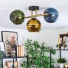 Koyoto Plafondlamp, Kogellampje Goud, Zwart, 3-lichts